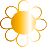 Flower drawing gradient decoration and design. png