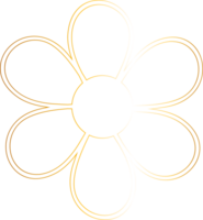 Flower drawing gradient decoration and design. png