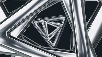 abstrato metal geometria, metal túnel, 3d Renderização. video
