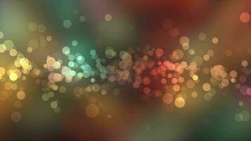 Colorful glitter bubbles particles moving upwards futuristic abstract background video