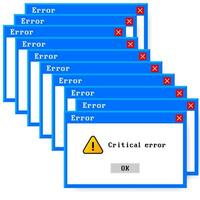 sistema error vector icono fracaso ordenador personal interfaz. error mensaje computadora ventana alerta surgir