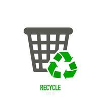 Recycling and rotation arrow icon. Vector illustration.