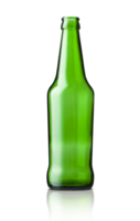 Empty green beer bottle isolated on the transparent background png
