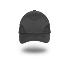 Black baseball cap. Sports hat with visor isolated on a transparent png