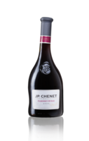 Chenet Cabernet-Syrah red dry wine bottle closeup on transparent background png