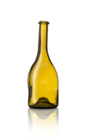 Wine bottle with a curved bottleneck isoalated on transparent background png