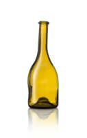 vino botella con un curvo embotellamiento aislado en transparente antecedentes png