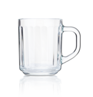 Blank glass transparent coffee or tea mug isolated on transparent background png