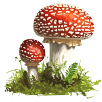 AI generated Mushroom With root png