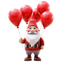 AI generated Gnome Valentine in red color png