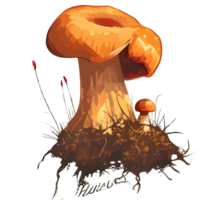 AI generated Mushroom With root png