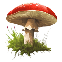 AI generated Mushroom With root png