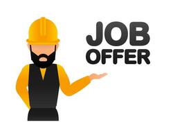 Icon for web design with job offer. Creative vector illustration. Job interview vector illustration concept