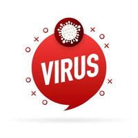 Virus protection. Virus germs. Security shield. Immune system. People vaccination. Vector illustration.