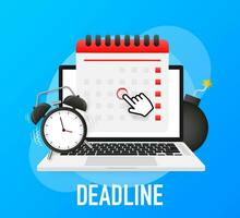 Deadline concept for banner design. Calendar reminder. Time appointment, reminder date concept vector