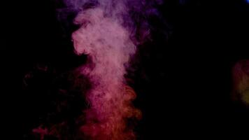 Beautiful clouds of smoke slowly floating through the air. Abstract smoke clouds, light colored in red, blue, white. video