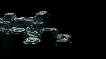 technological background of high technologies, a complex working mechanism in action video