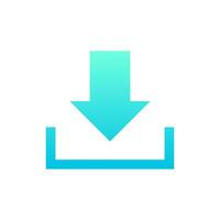 Download icon. Load symbol. Vector illustration in flat style.