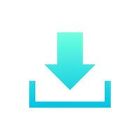 Download icon. Load symbol. Vector illustration in flat style.