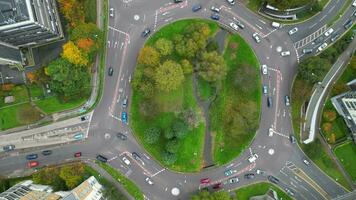 High Angle View of British City of England UK video