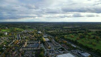 hoog hoek visie van Brits stad van Engeland uk video