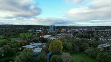 High Angle View of British City of England UK video