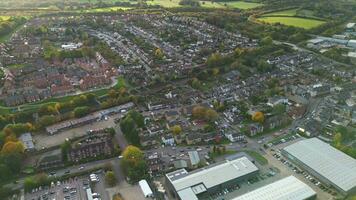 High Angle View of British City of England UK video