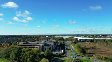 Alto ângulo cenas do hemel plantação de cânhamo cidade do Inglaterra Unidos reino video