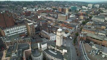 Aerial Footage of British Town During Winter video