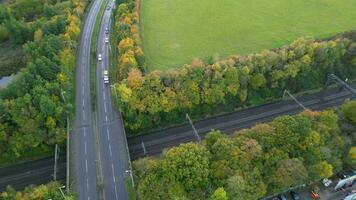 High Angle View of British City of England UK video