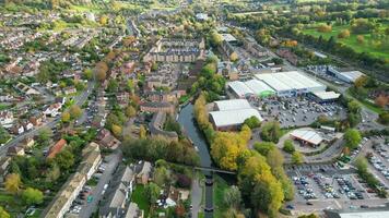 hoch Winkel Aussicht von britisch Stadt von England Vereinigtes Königreich video