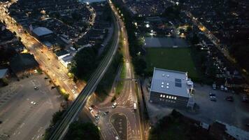 alto ángulo imágenes de norte lutón ciudad de Inglaterra Reino Unido video