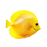 AI generated Yellow Tang Isolation on a transparent background png