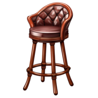 AI generated Bar stool isolated on a transparent background png