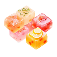 AI generated Assorted Handmade Soaps isolated on transparent background png