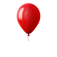 ai generiert rot Ballon isoliert auf transparent Hintergrund png