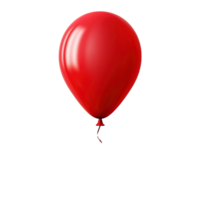 AI generated Red Balloon isolated on transparent background png