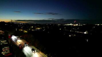 hoog hoek beeldmateriaal van noorden luton stad van Engeland uk video