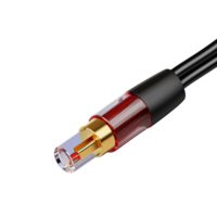 AI generated Coaxial cable showing detailed layers isolated on transparent background png