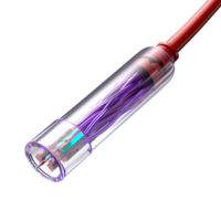 AI generated Coaxial cable showing detailed layers isolated on transparent background png