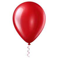 AI generated Red Balloon isolated on transparent background png