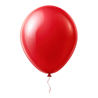 ai generado rojo globo aislado en transparente antecedentes png