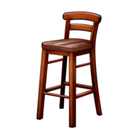 AI generated Bar stool isolated on a transparent background png