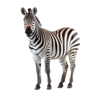 ai gerado zebra isolado em transparente fundo png