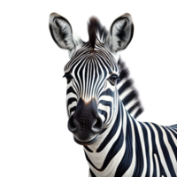 ai gerado zebra isolado em transparente fundo png