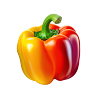 AI generated Colorful bell pepper isolated on transparent background png