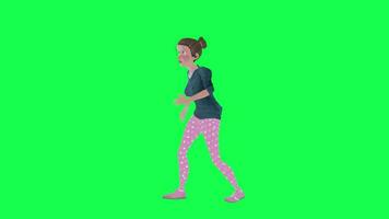 3D housewife telling secret , chroma key right angle video