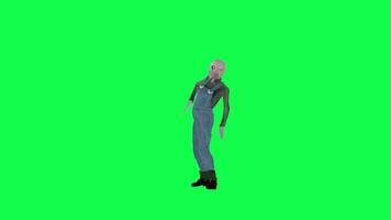 Halloween costume homme vert écran droite angle dansant hip hop video
