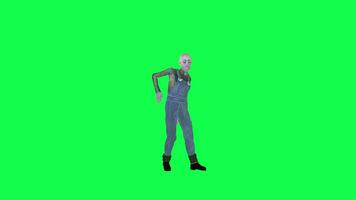 Halloween costume homme vert écran de face angle dansant hip hop video