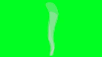 verde tela animação fumaça ciclo do uma chaminé croma chave video